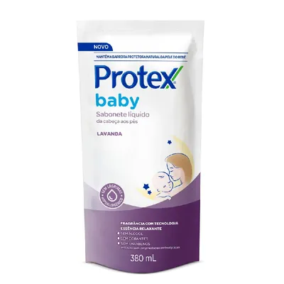 Sabonete Líquido Infantil Refil Protex Baby Lavanda 380ml